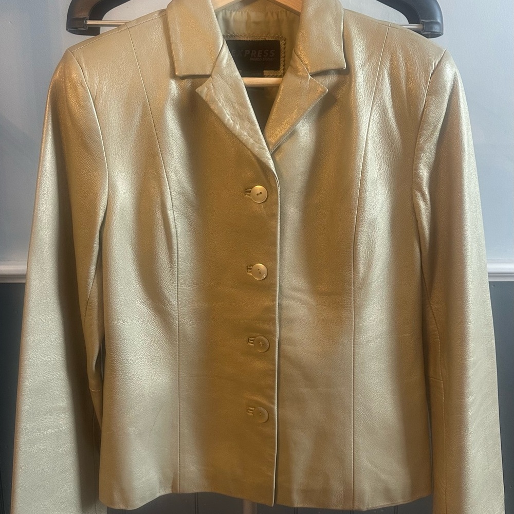 Vintage Gold Express Leather Jacket